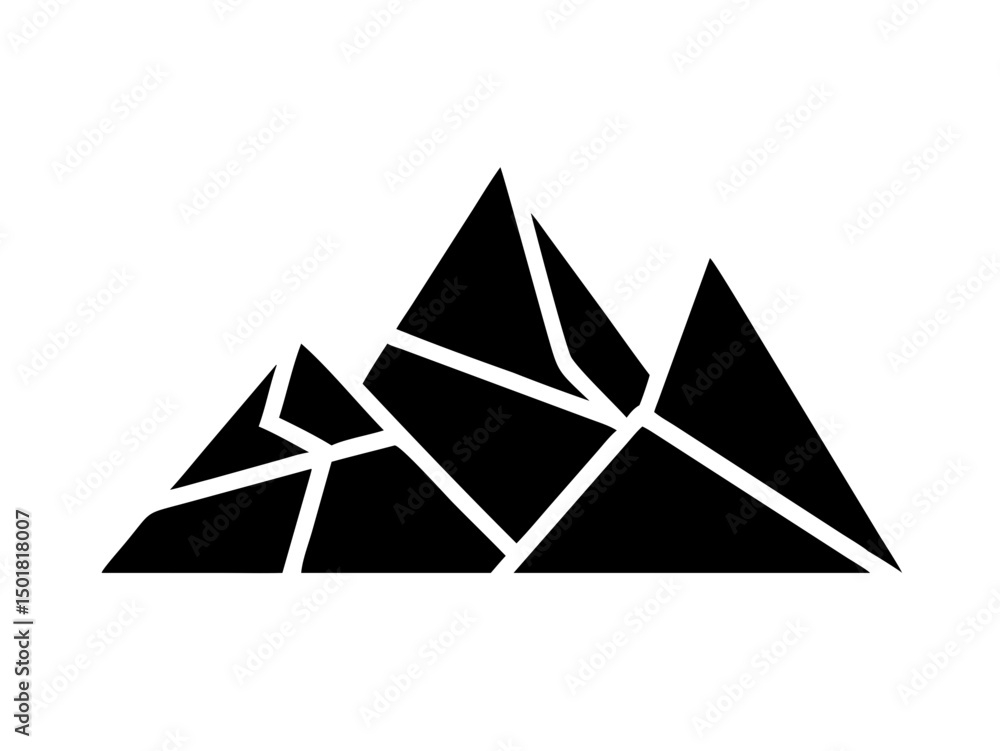 Fototapeta premium Modern Illustrations Of Geometric Mountain