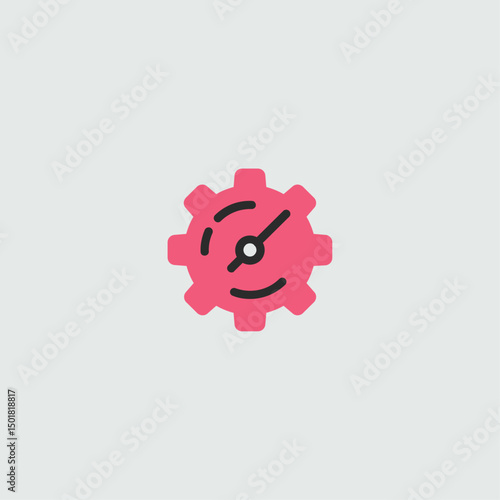 Configuration Timer icon flat vector design