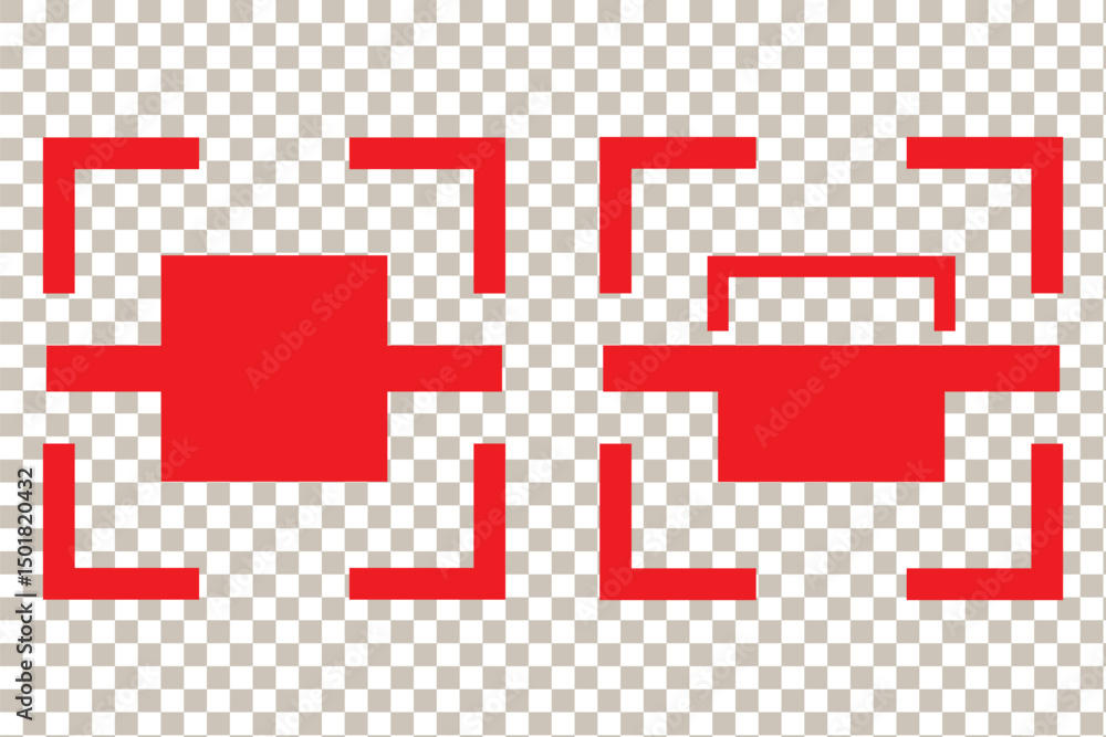 Fototapeta premium scanner, QR code scanner icons vector