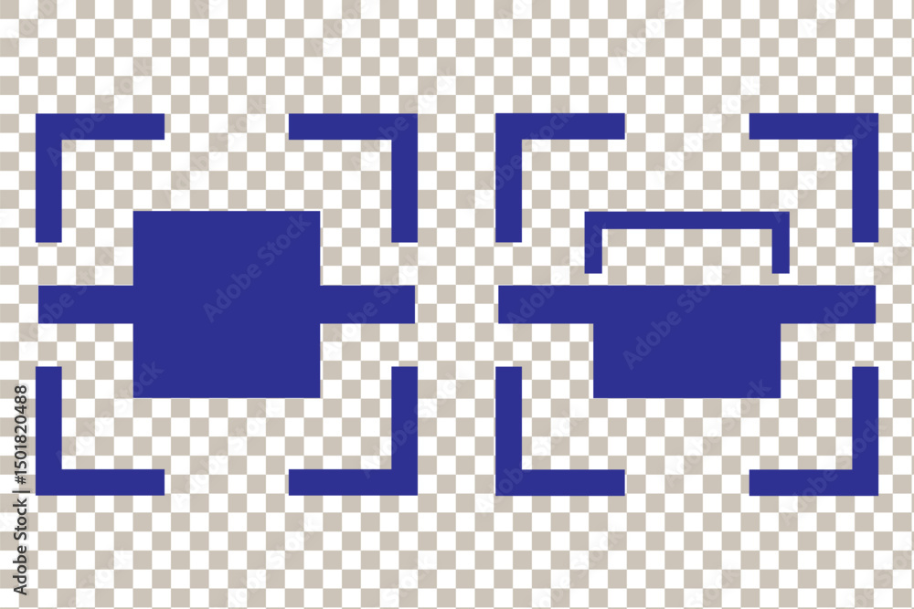 Obraz premium scanner, QR code scanner icons vector