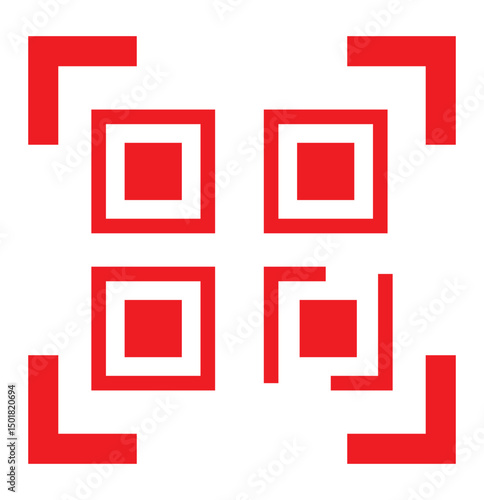 QR Code with scan me text button, scan me button with QR code vector image, editable QR code png image
