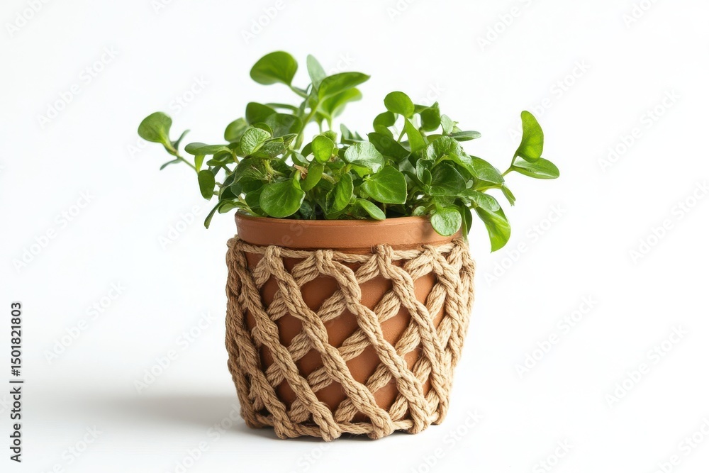 Fototapeta premium Potted plant isolated on white background
