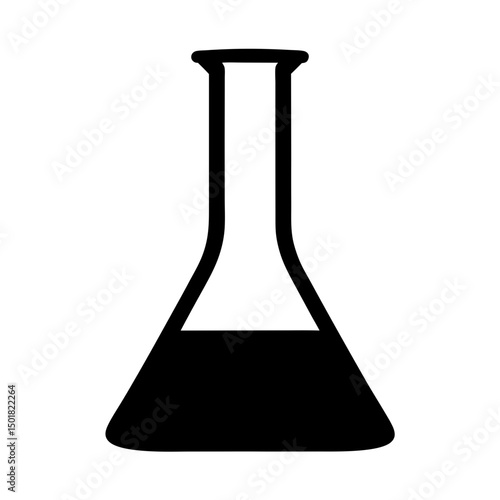 Chemical flask vector icon, Science icon