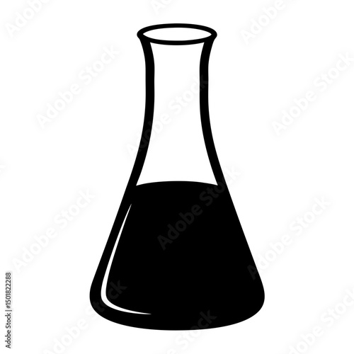 Chemical flask vector icon, Science icon
