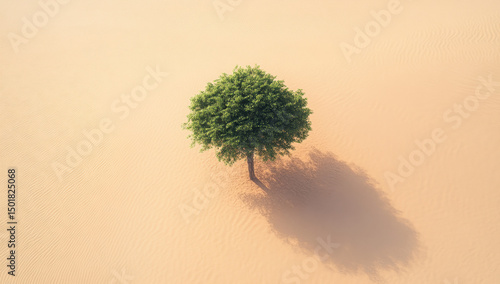 Lonely Tree in the Desert Landscape