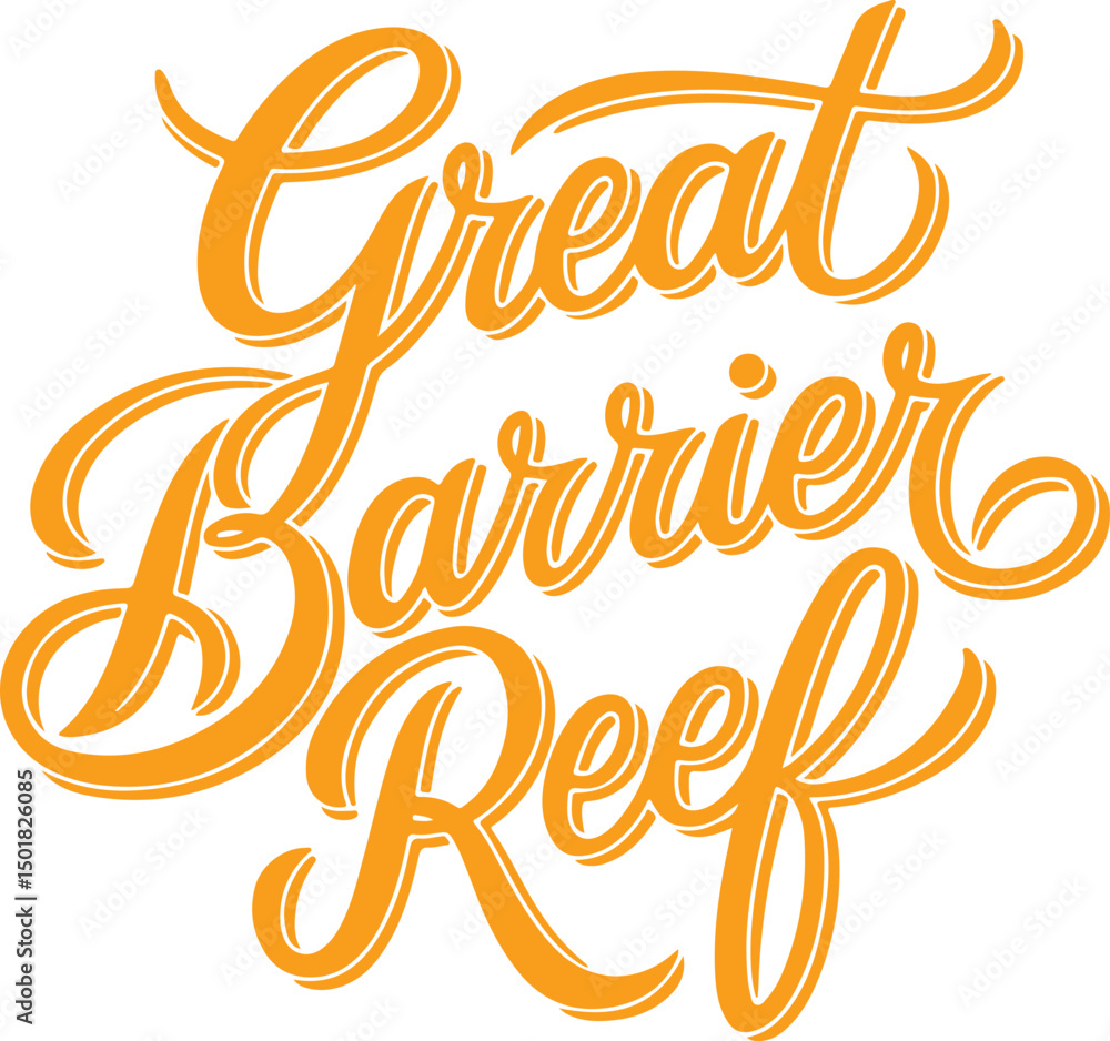Great Barrier Reef Lettering. Great Barrier Reef Lettering.
