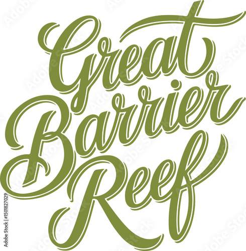 Great Barrier Reef Lettering.