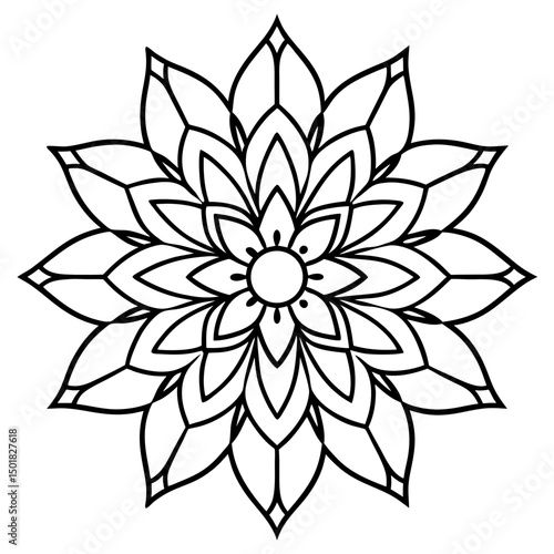 Pastel Floral Mandala Vector on White