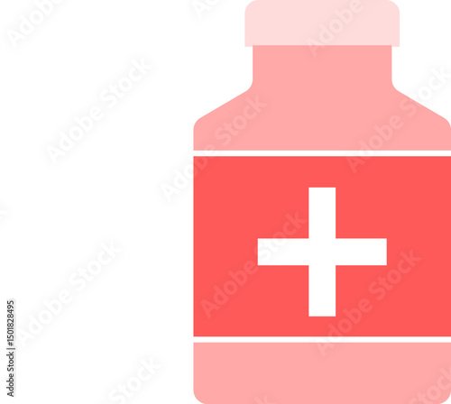 medicine bottle icon. minerals pill jar. symbolizing medication adherence. prescription label. drug pills container. Pharmaceutical dosage sign
