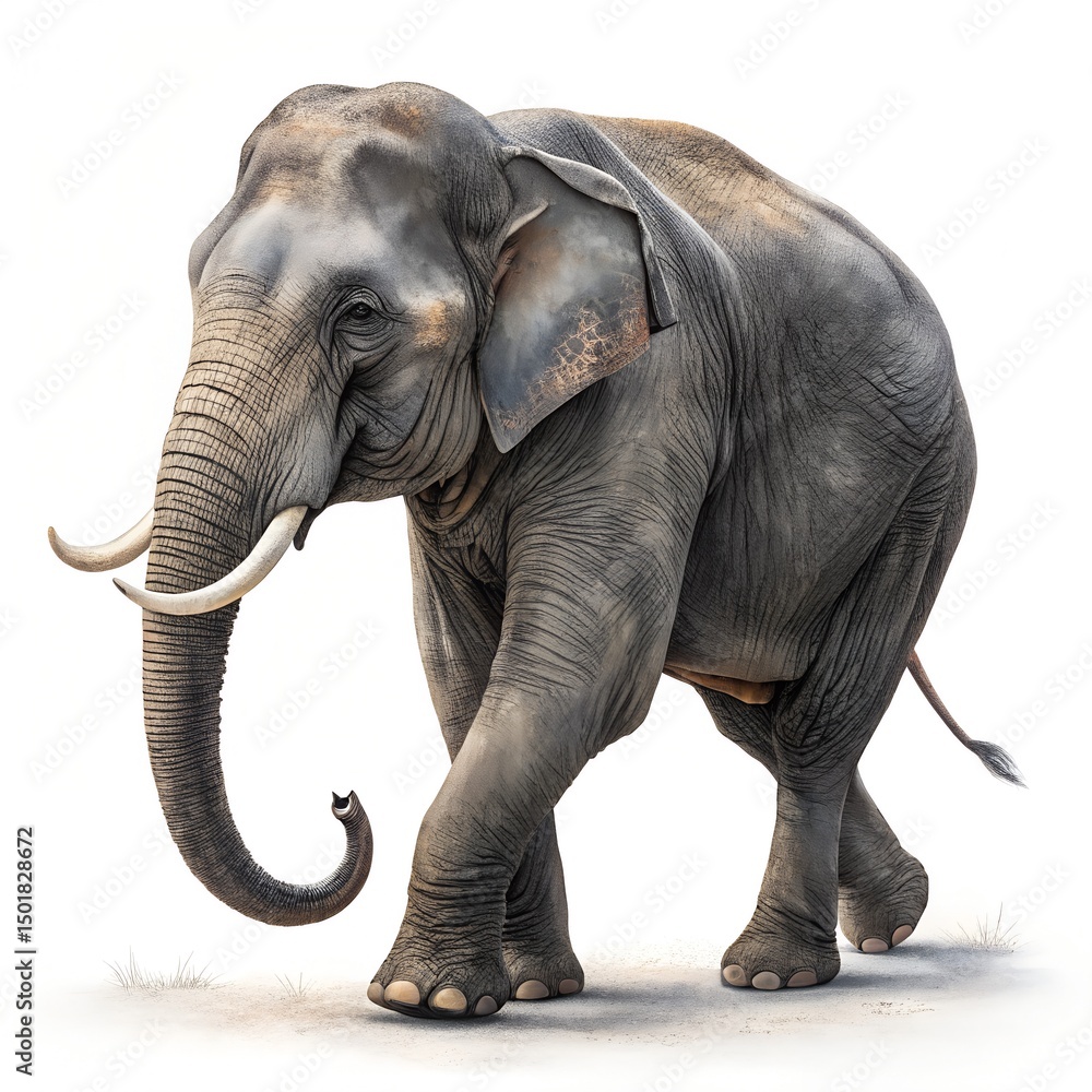 Obraz premium elephant isolated on white background