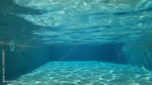 Underwater Serenity In Swimming Pool With Gentle Ripple Effects