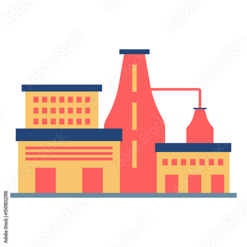 Awesome factory building colored