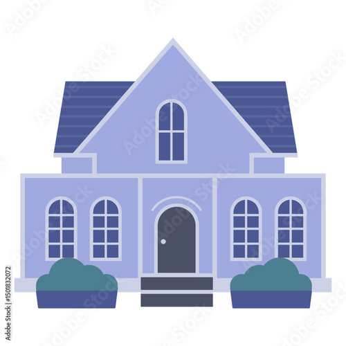 Classic blue house icon