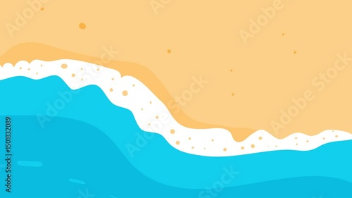 Abstract summer background with waves in the beach. Copy space area for text