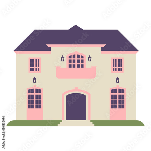 Classic two stories house 