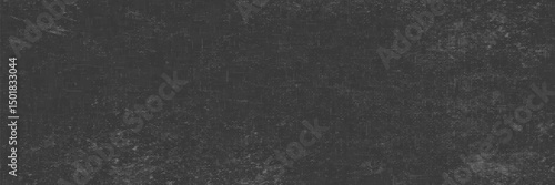 Light black mortar wall background. Stone plaster wall. Rough and dirty wall background with gray dust. Grunge texture. Top view.