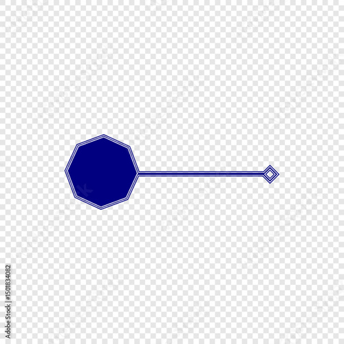 Bold outline with diamond end