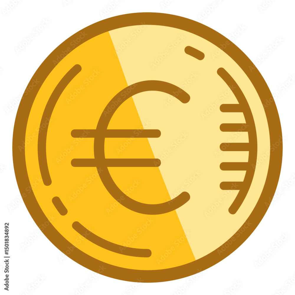 Obraz premium Euro sign coin money icon