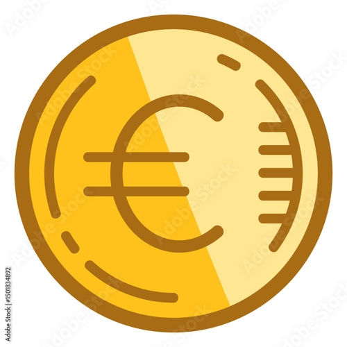 Euro sign coin money icon