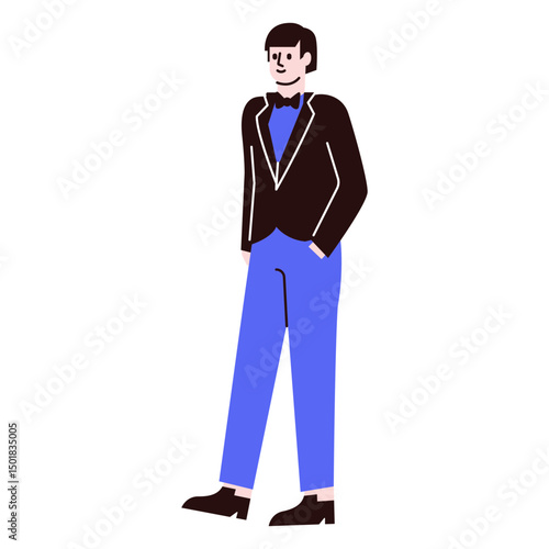 Cartoon of a man in a suit and tie