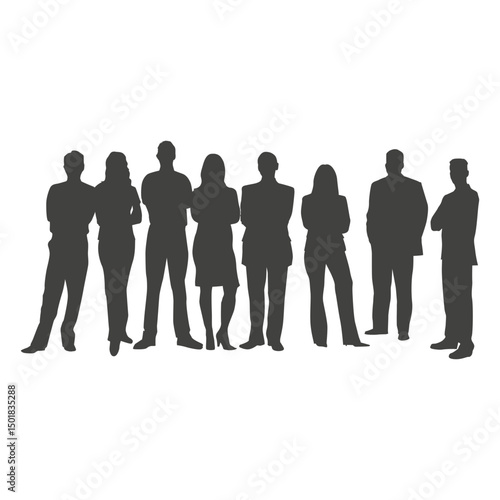 Business team silhouette