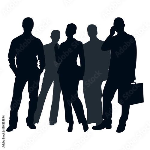 Business people group silhouette