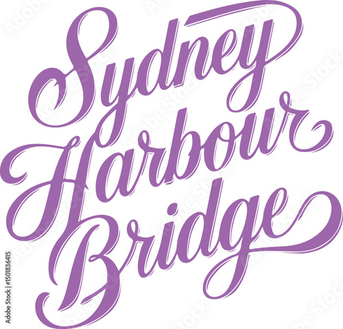 Sydney Harbour Bridge Typography.