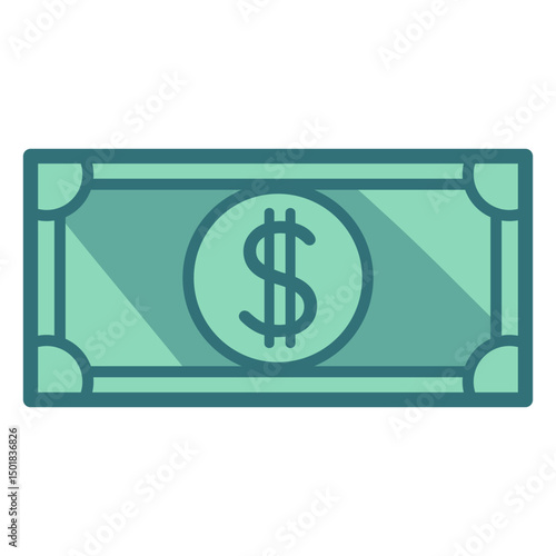 Dollar sign bill money icon