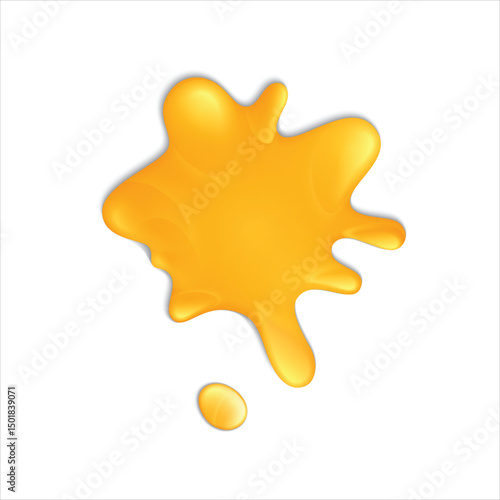 Melted honey dripping with seamless texture isolated on white background