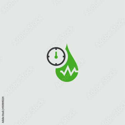 Normal  Blood presure icon logo flat vector design
