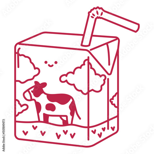 Cute milk carton design