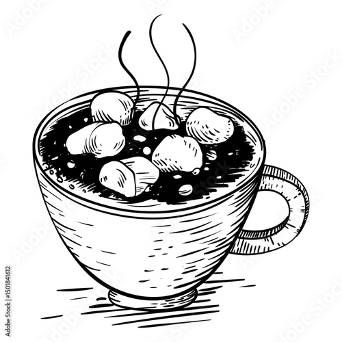 Hot chocolate hand drawn