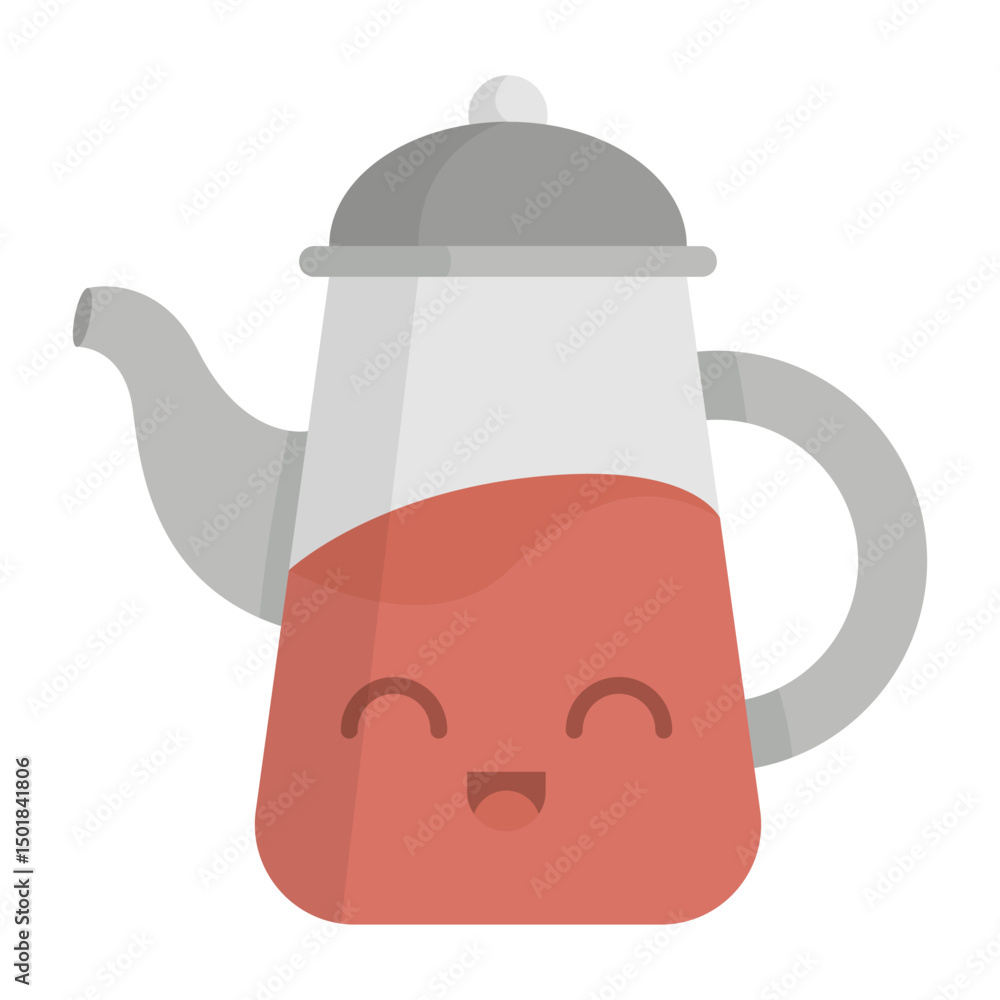 Obraz premium Kettle sticker flat