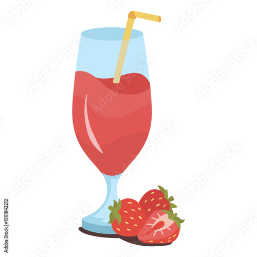Strawberry juice flat