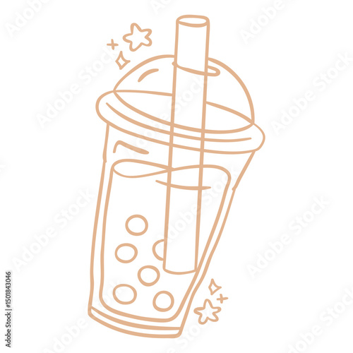 Boba tea doodle