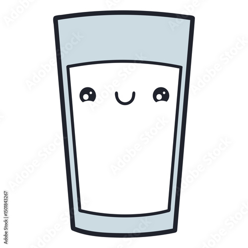 Glass of milk cute