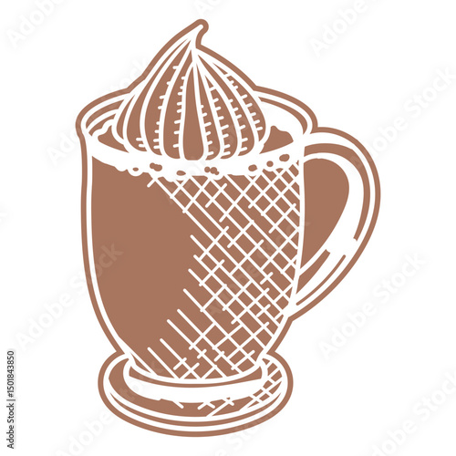 Capuccino mug cut out