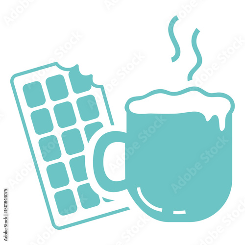 Cup of hot chocolate cut out