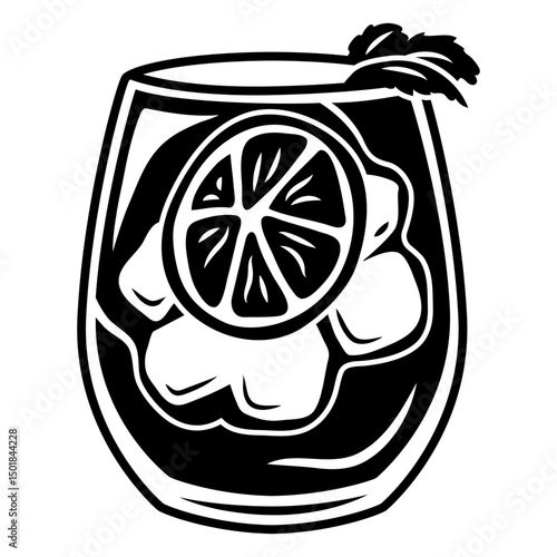 Drink high contrast mint and orange