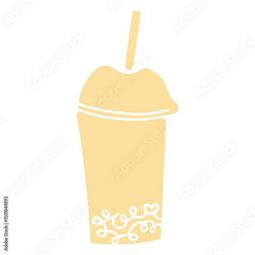 Food cut out iced coffee