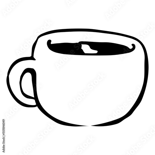 Hand-drawn cup of coffee