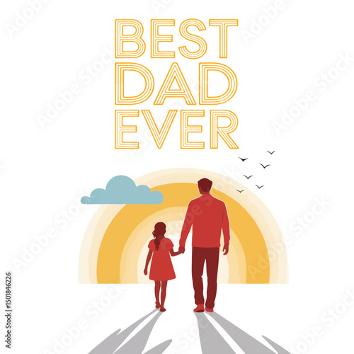 Fathers Day Vector Design – Celebrating Dad's Day	