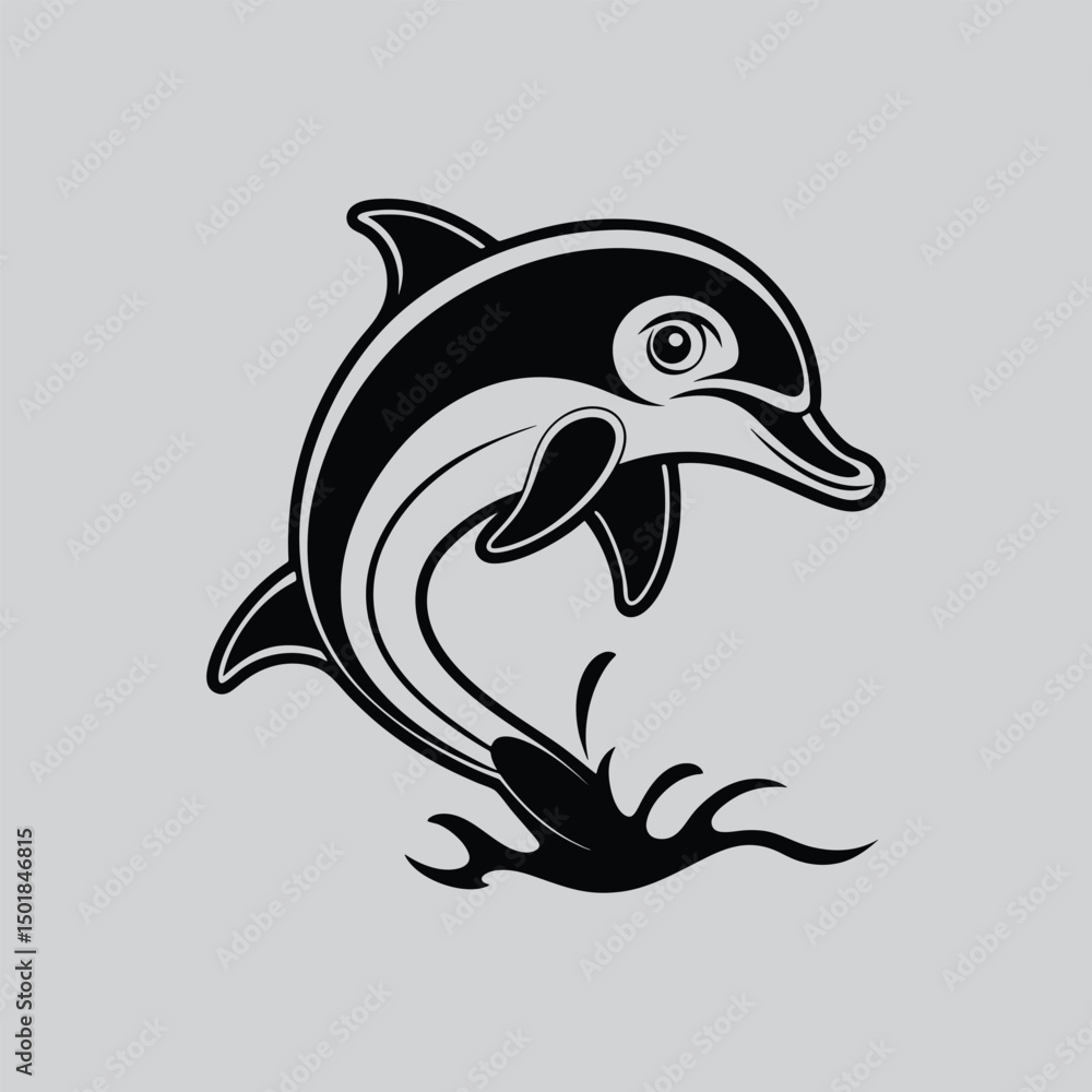 Obraz premium Stylized Dolphin Art