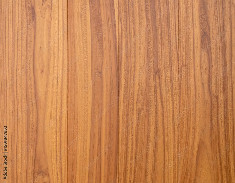 Fototapeta premium Warm toned wood paneling with vertical grain and subtle variations in color