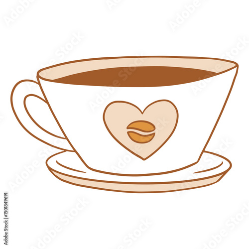 Cup of coffee with a heart on it