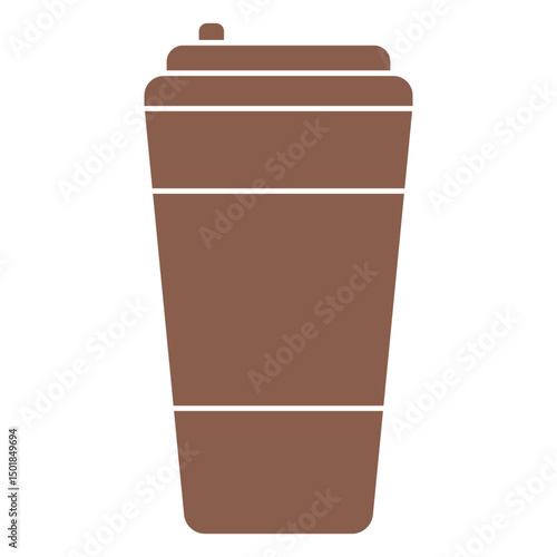 Brown coffee cup to go