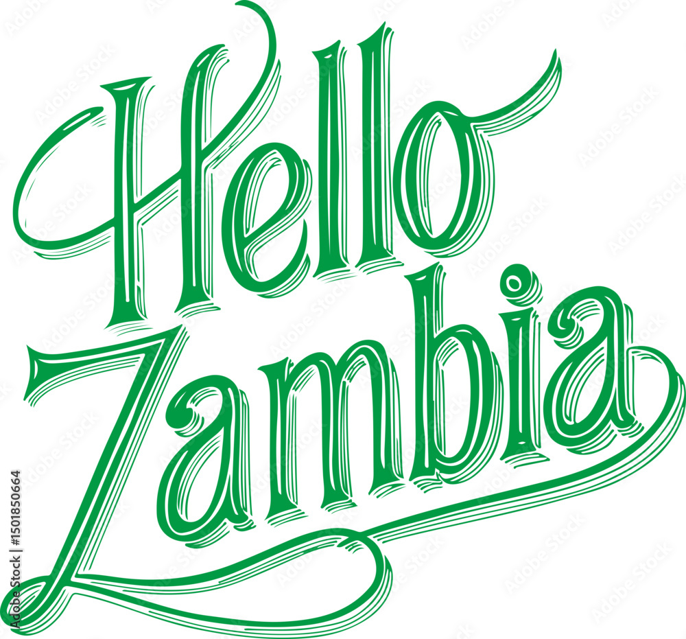 Fototapeta premium Hello Zambia.