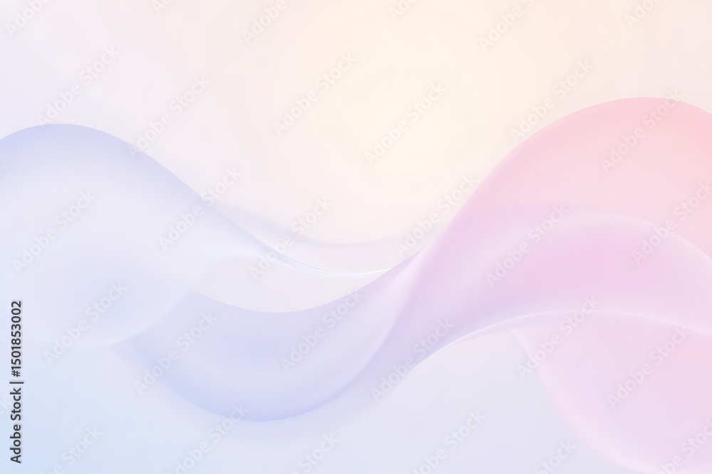 Obraz premium Pastel Waves: Soft Abstract Flow