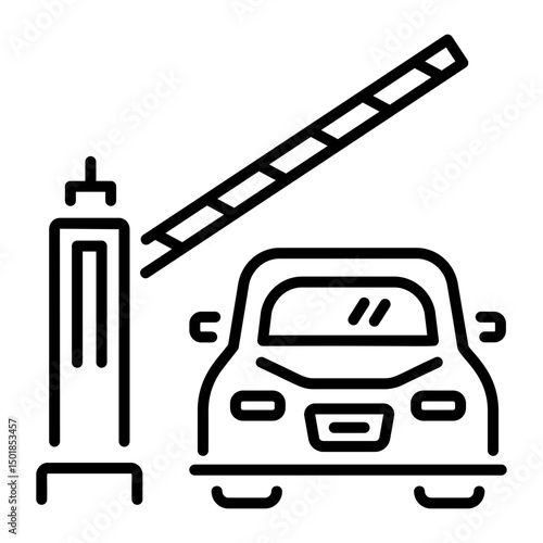 An outline style icon of checkpoint