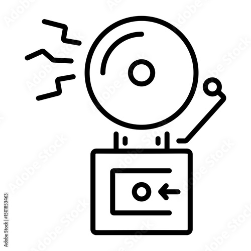 A line style icon of fire alarm